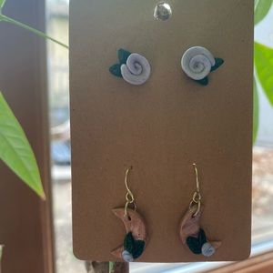 Handmade polymer clay earrings